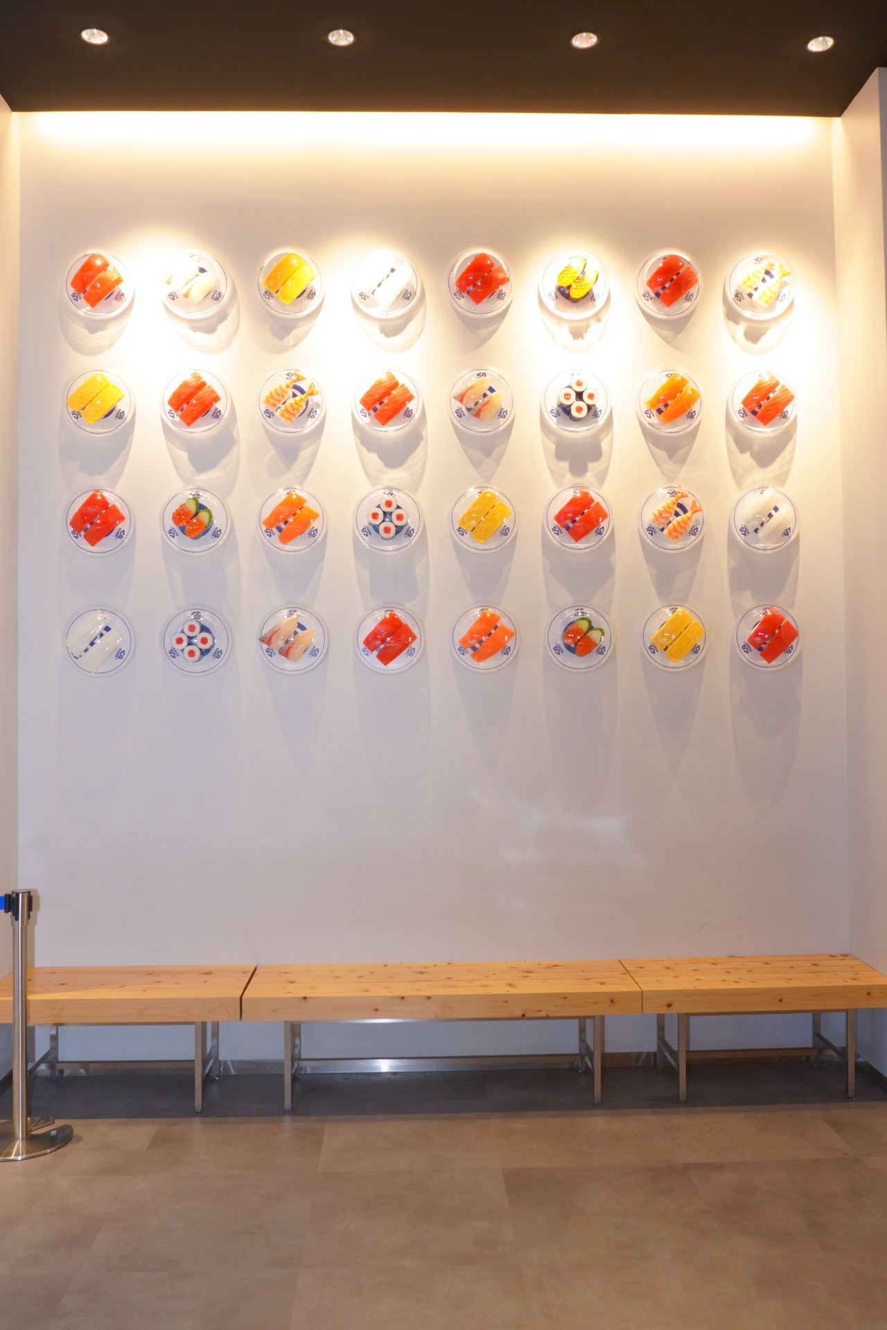 たくさんのお寿司が並ぶフォトスポット