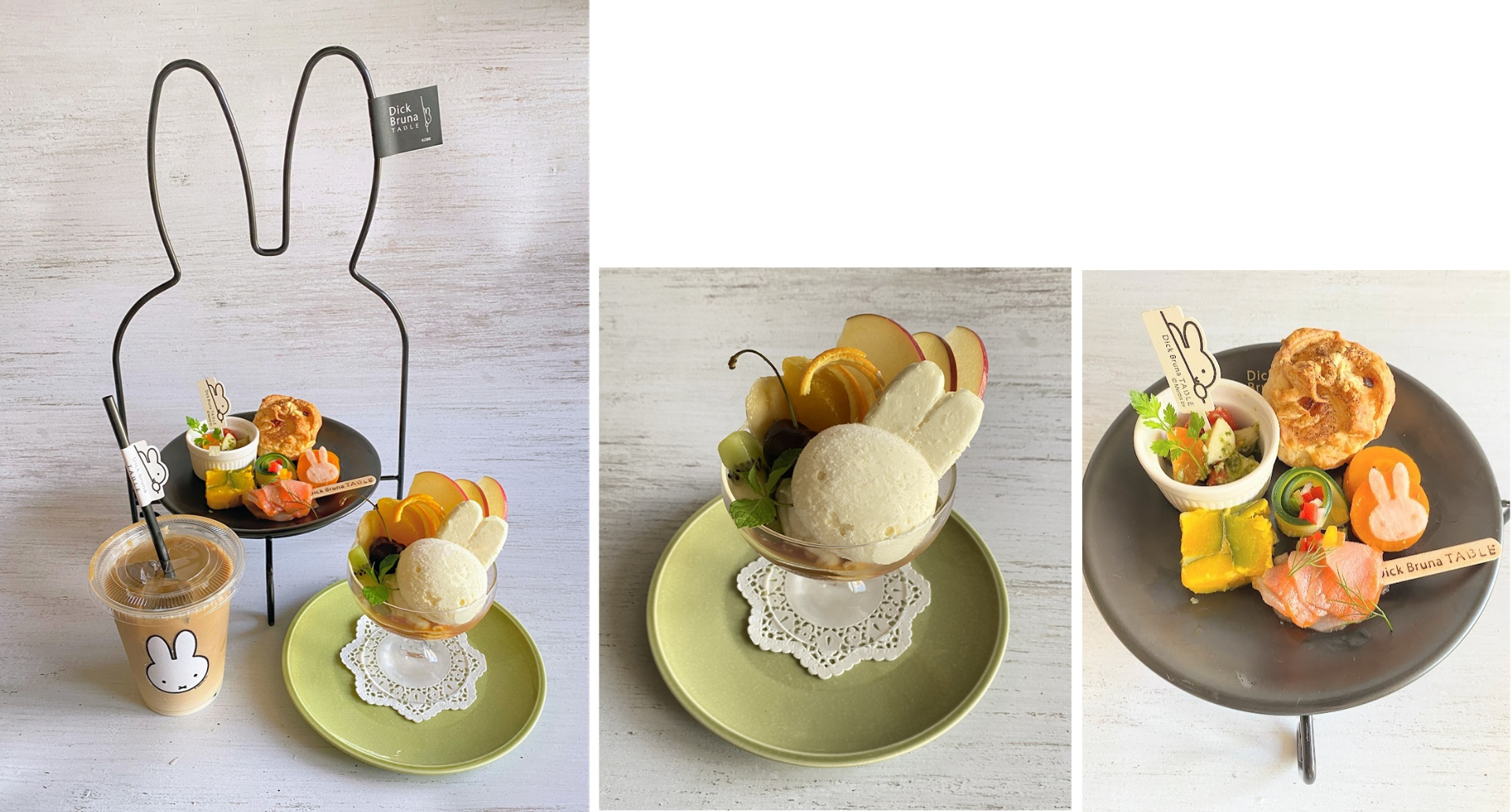 イートイン新商品「ミッフィーパフェ＆スタンドセット」（3630円）