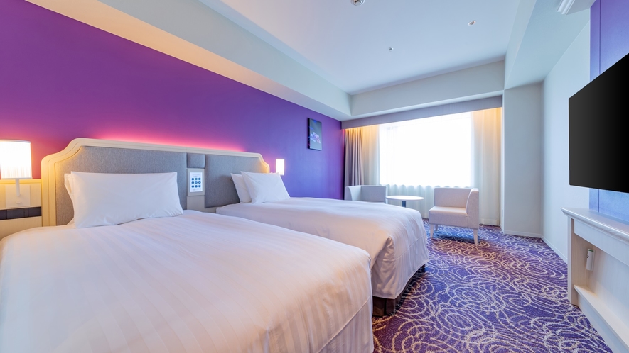 スーペリアツイン（3～4名限定）。景観はシティサイドorハーバーサイド