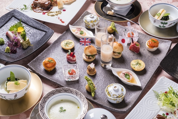 和洋折衷のフルコースを味わえる