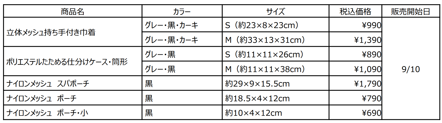 新商品一覧