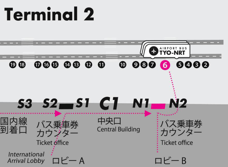 成田空港第2ターミナル（東京・銀座方面行）バス停