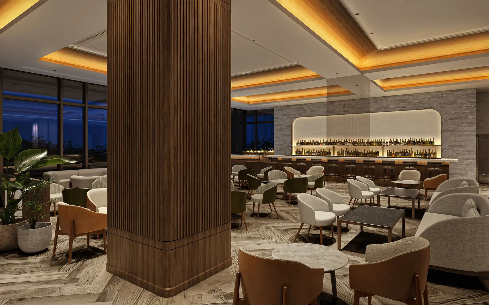 沖縄ハーバービューホテルのラウンジ＆バーで晩酌も