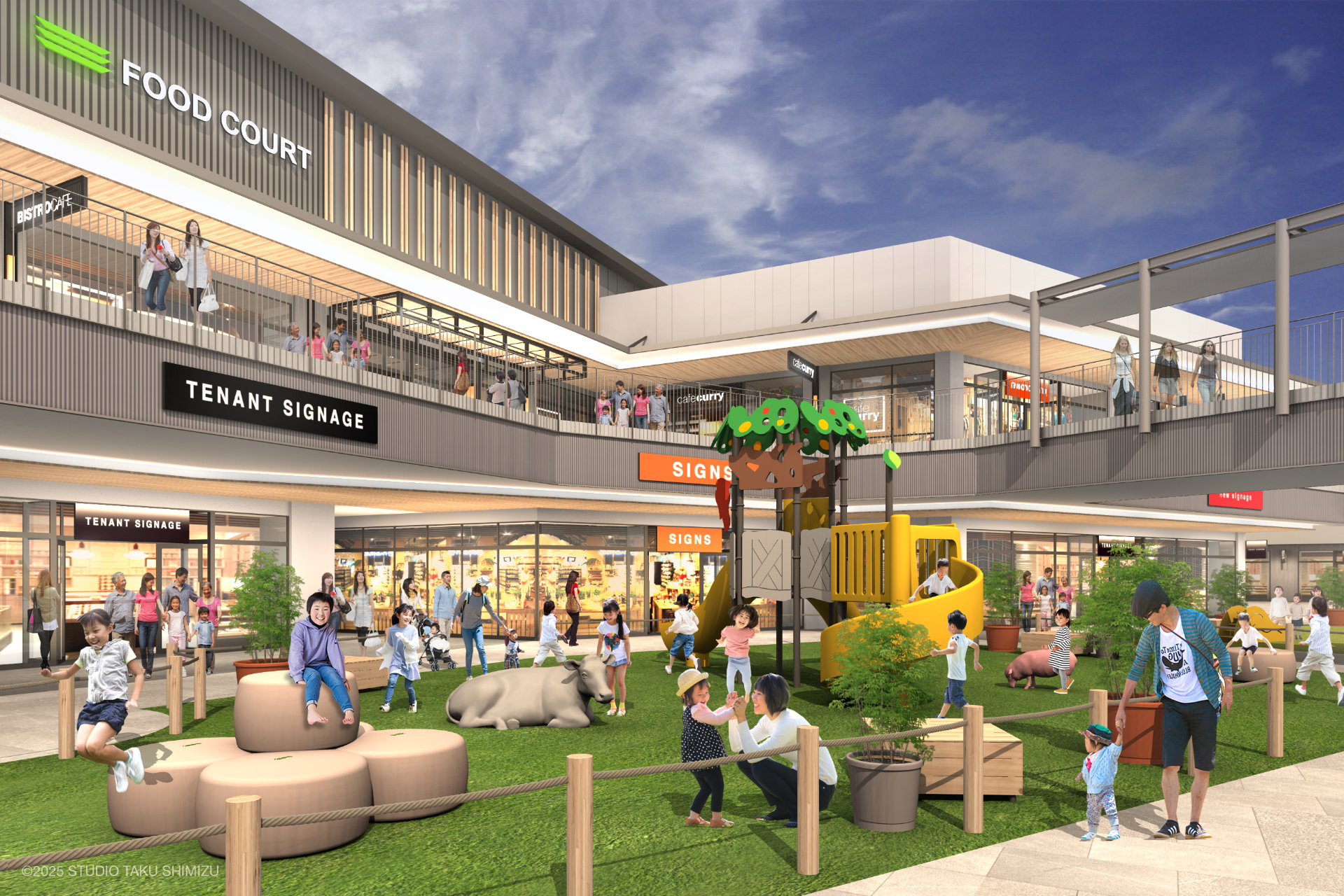 アウトレットゾーン1階中央の「キッズパーク」