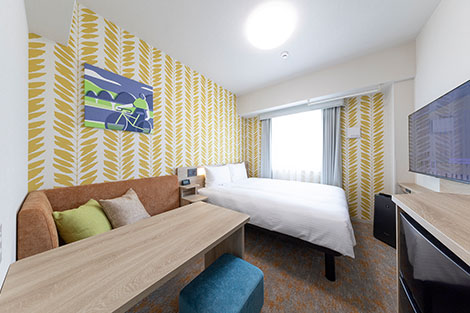 長期滞在に適した設備をそろえたダブルルーム