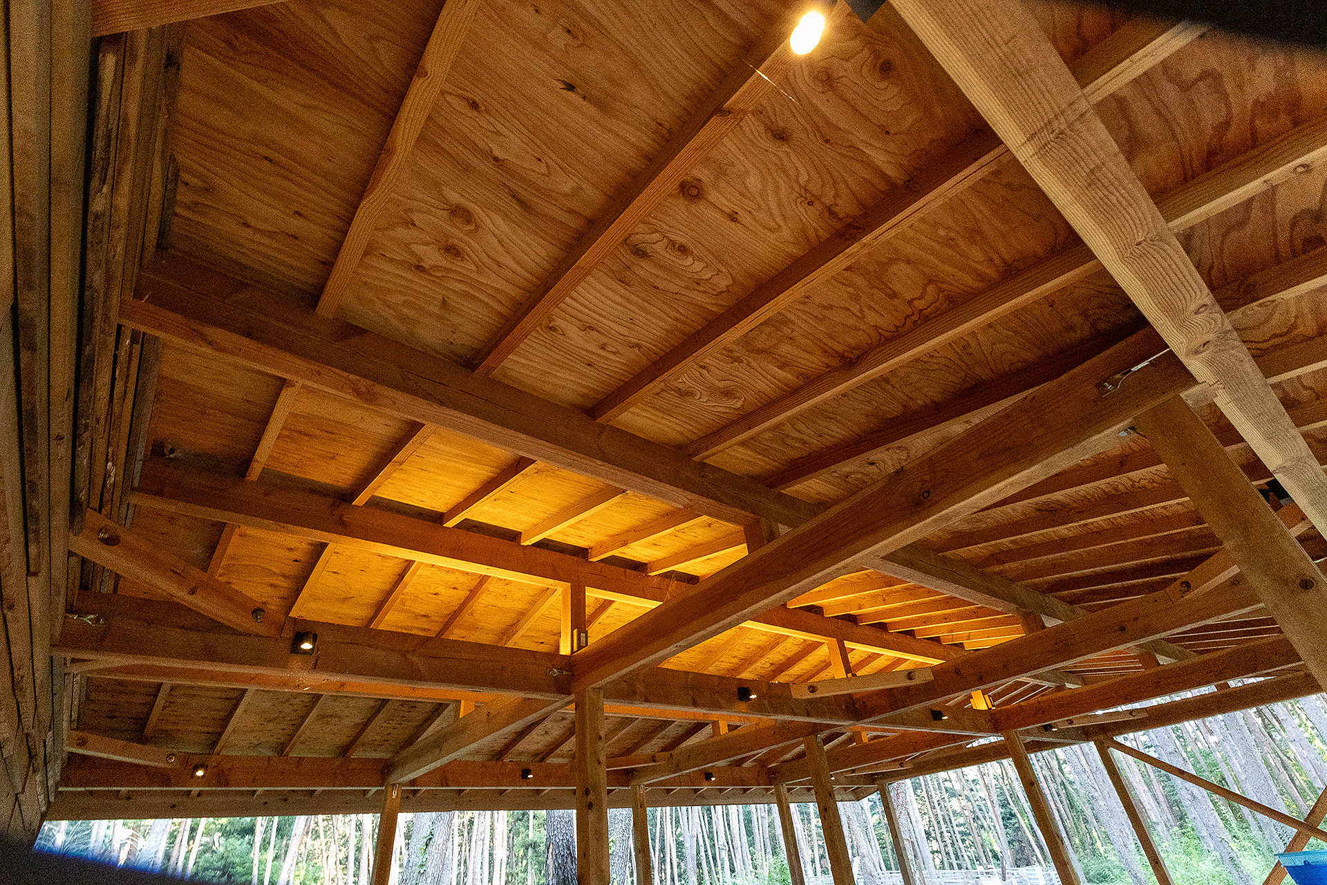 夜間は照明がつくが、明る過ぎないのでサイトから炊事棟の照明が気になることはなかった