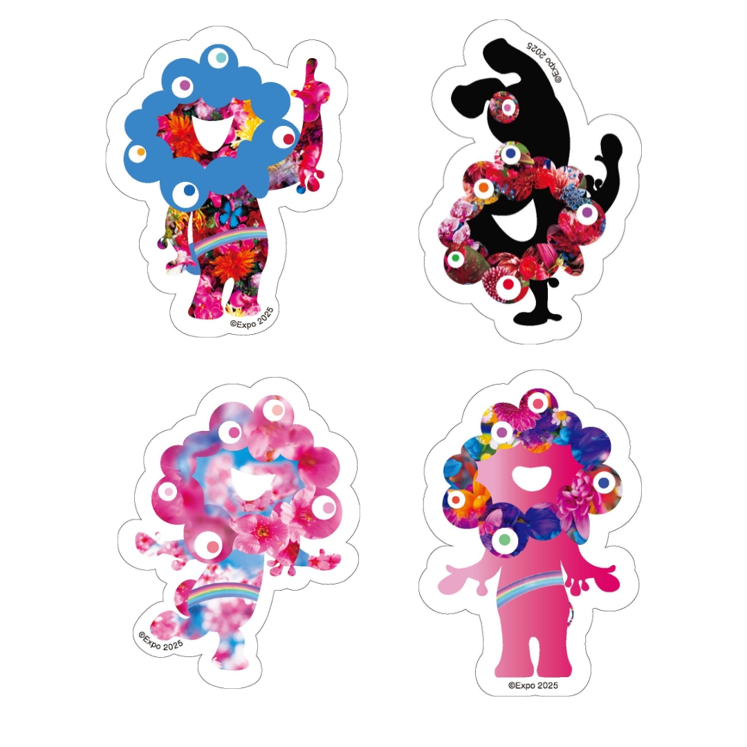 ミャクミャク×蜷川実花コラボステッカー（4枚セットのみ）