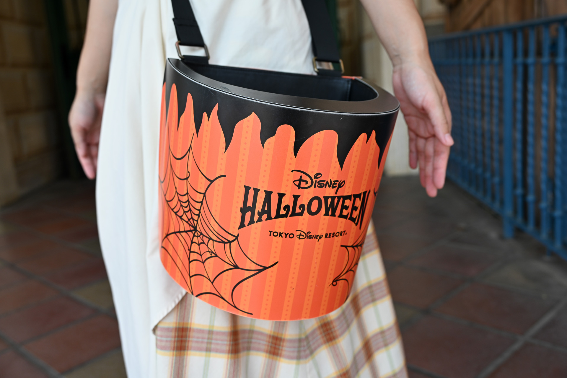 ハロウィーンカラーのバケツを掛けたキャストを見つけたら……