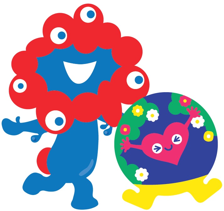 2025年大阪・関西万博公式キャラクター「ミャクミャク」とGREEN×EXPO 2027公式キャラクター「トゥンクトゥンク」のコラボ