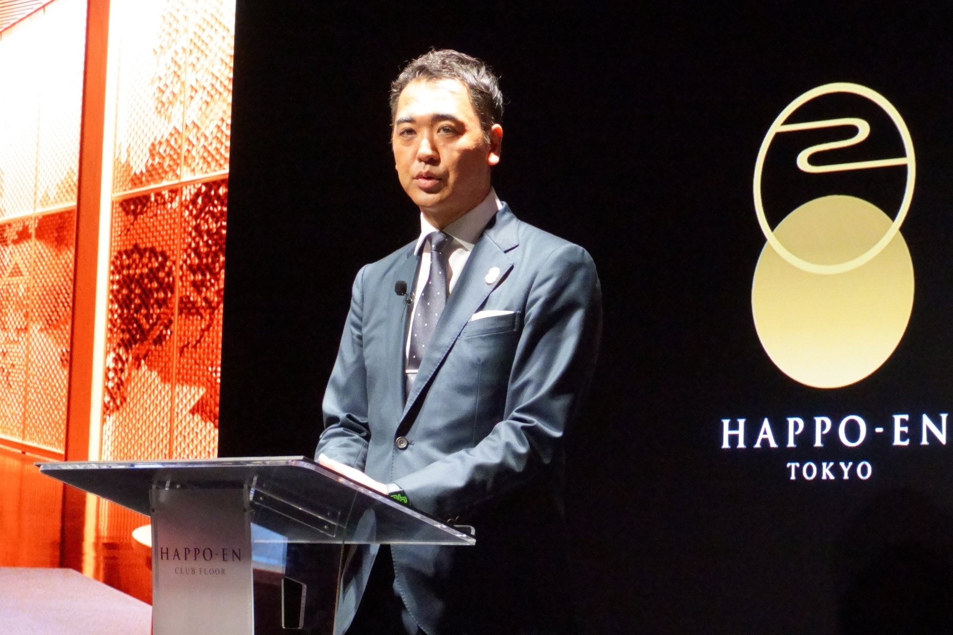 株式会社八芳園 取締役総支配人 関本敬祐氏は、発表会にて「今後も全国各地の文化資産とこの新しい街の魅力を掛け合わせて、新たな価値を創出していく」と宣言