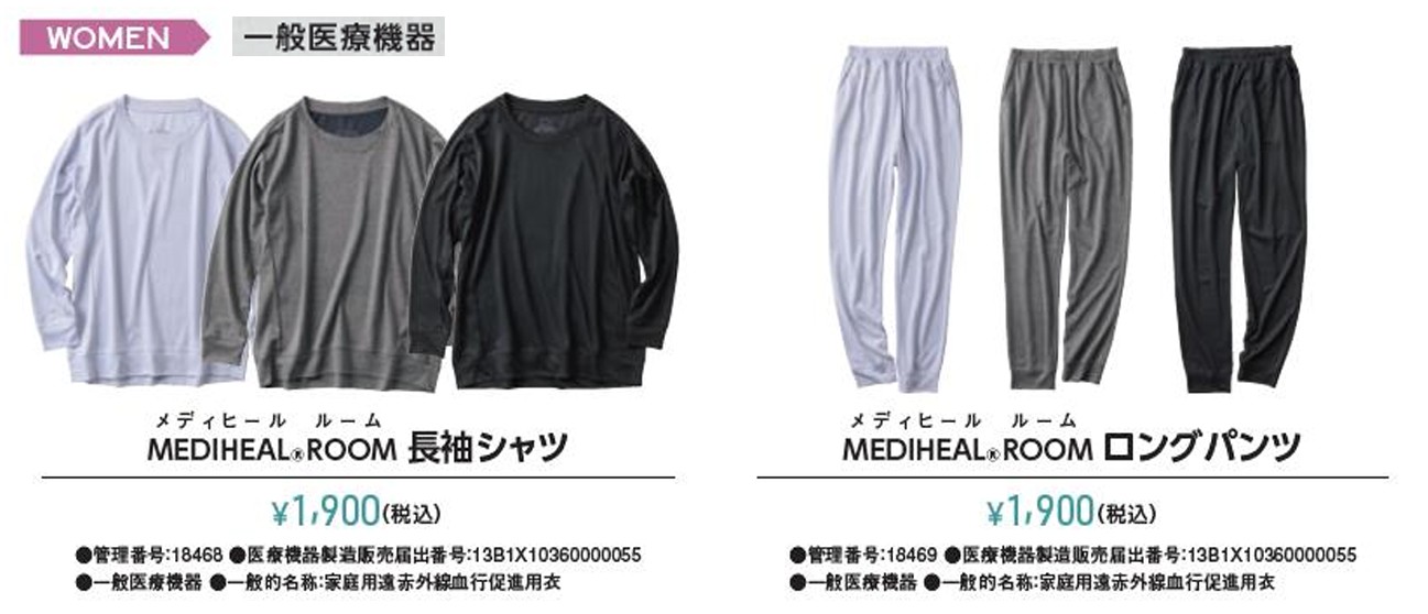 リカバリーウェア「MEDIHEAL」