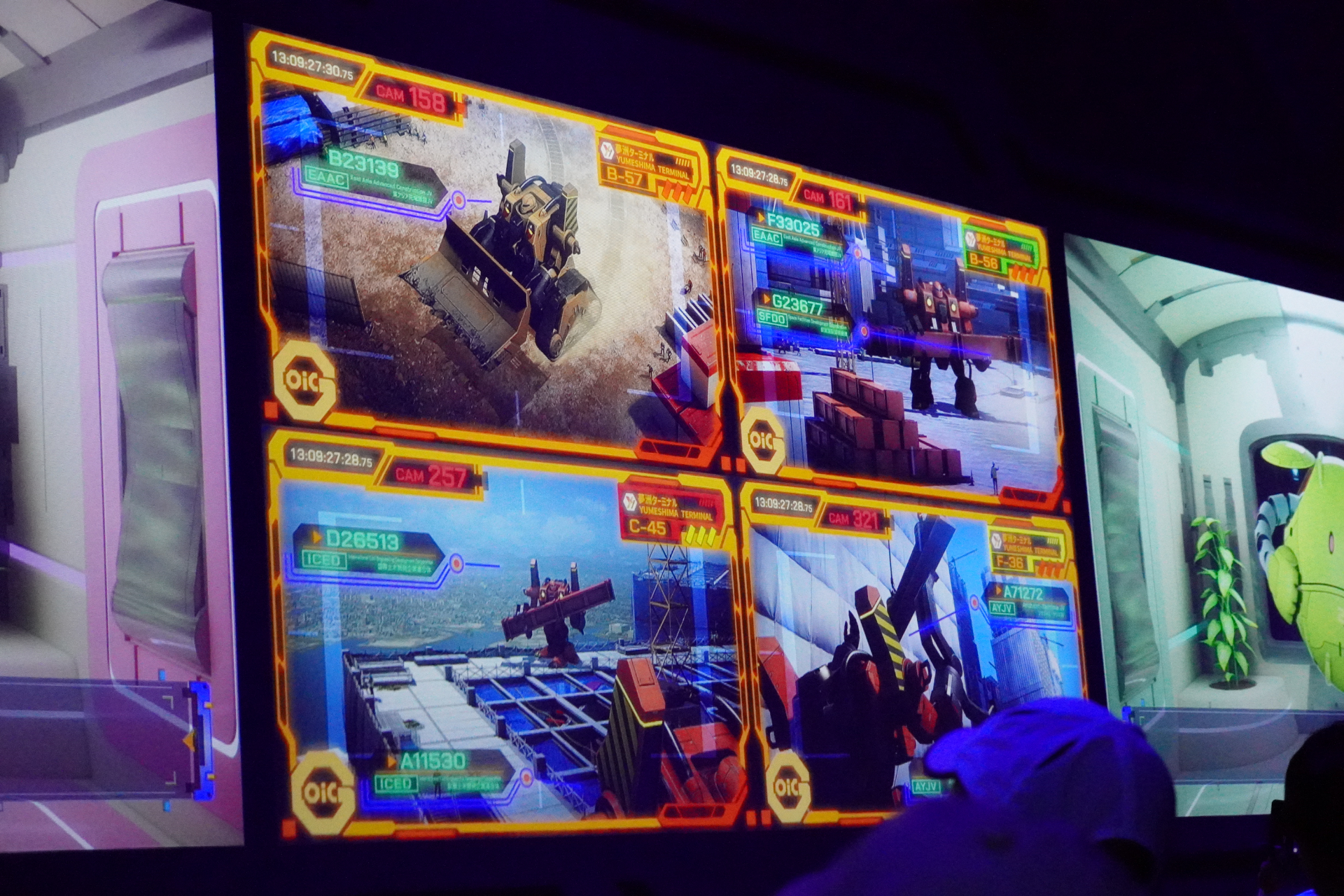 軌道エレベーターの搭乗ロビー（フェーズ1）では、案内役を務めるハロから、これから始まる宇宙体験について説明を受ける