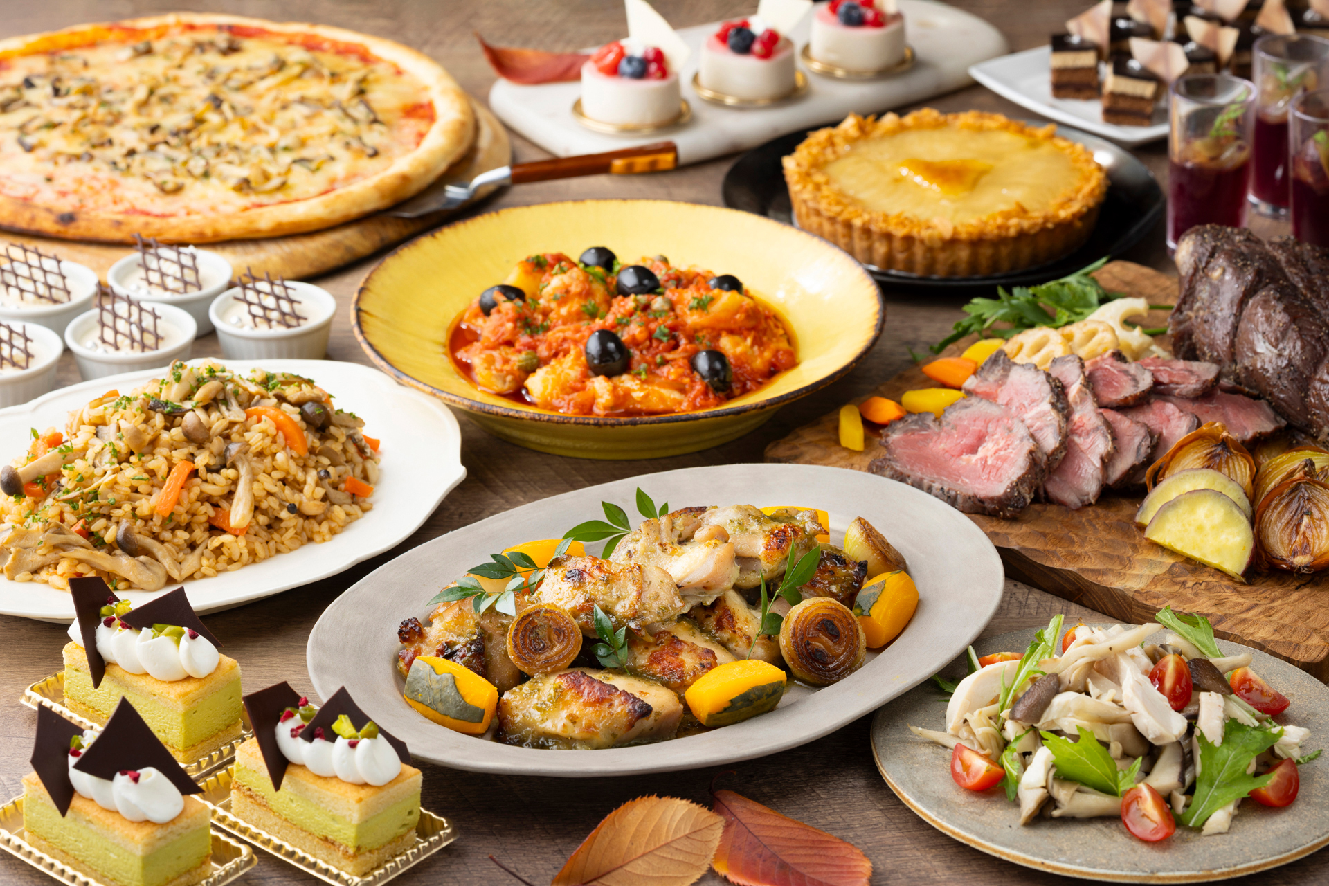 オータムビュッフェの料理