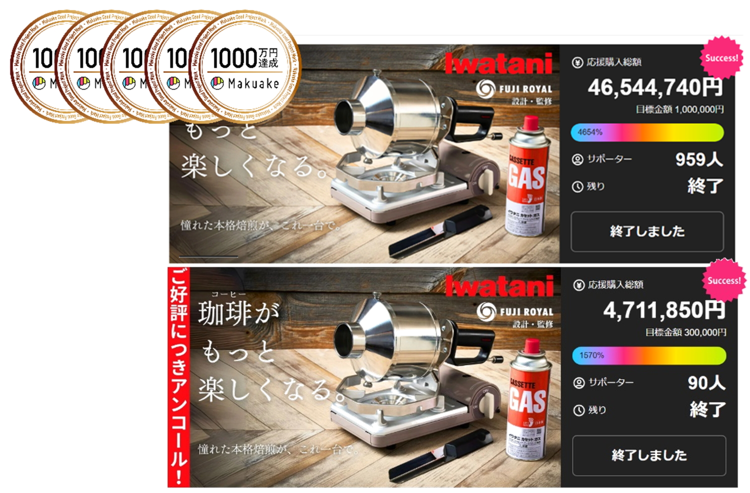 Makuakeでの応援購入総額が5000万円にのぼった「コーヒーロースター“MY ROAST”」の一般販売を開始