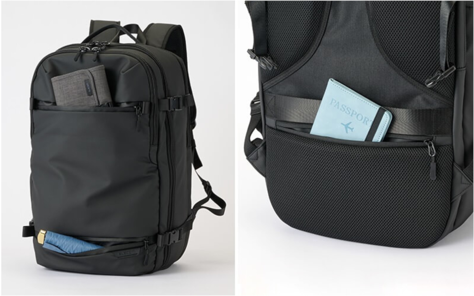 前面と背面にもポケット