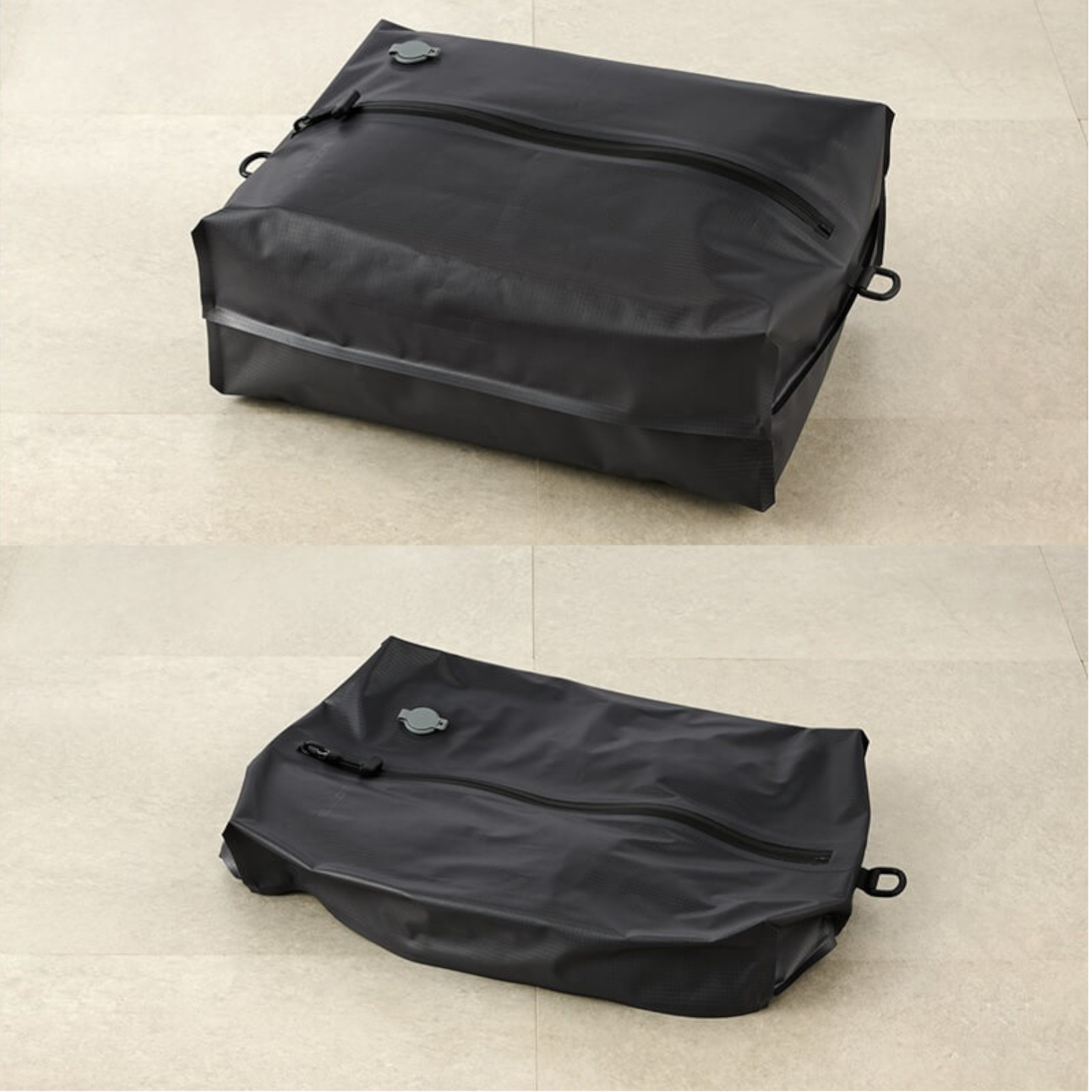 圧縮前（上）、圧縮後（下）