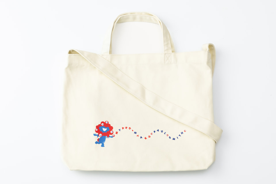 大阪関西万博 ミャクミャク ポールスミス トートバッグ ブラック ミャクミャク×英国「ポール・スミス」コラボグッズ。遊び心の