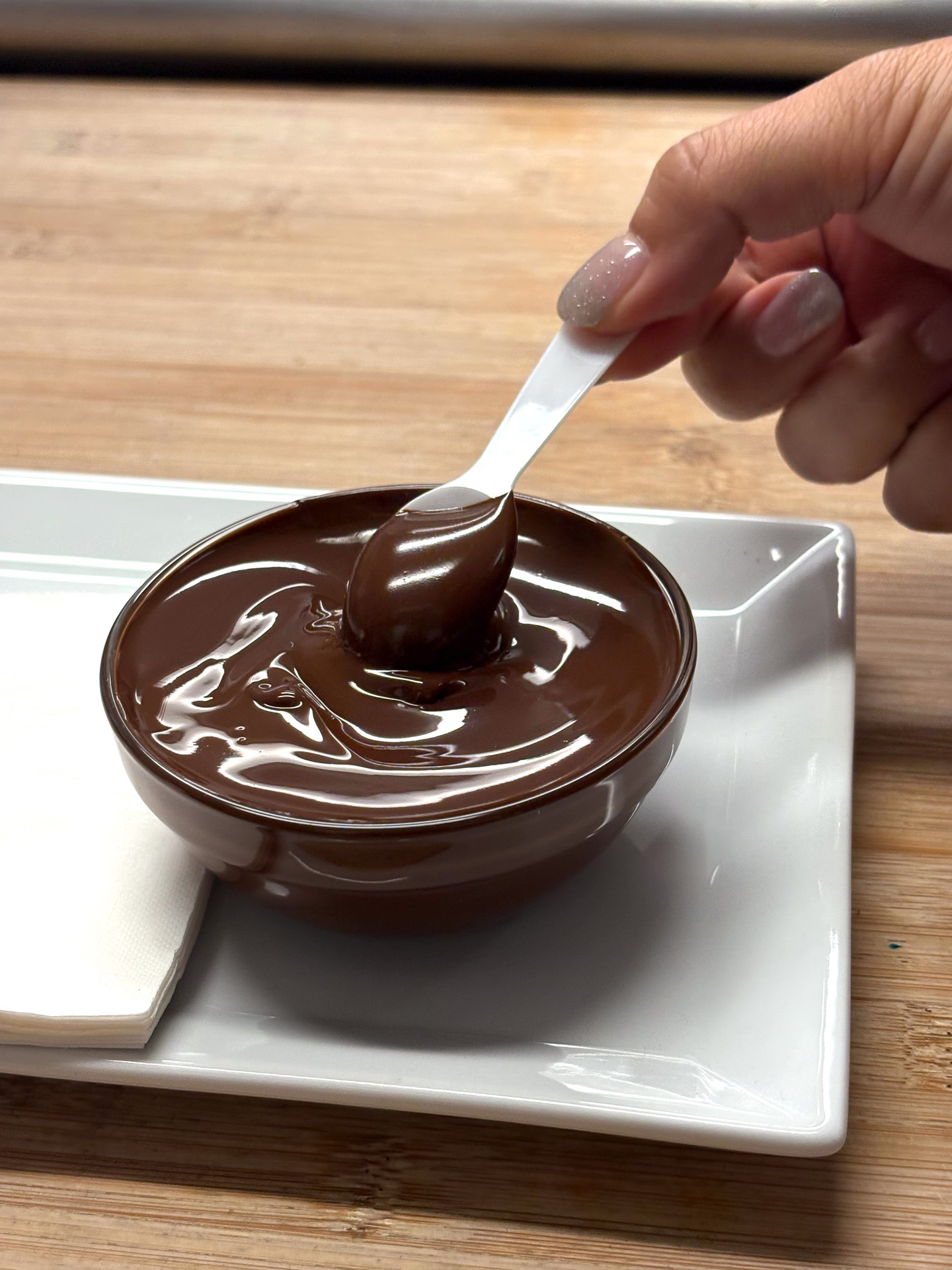 とろ～りなめらかなチョコレートはクセがなくスムーズに溶ける美味しさ