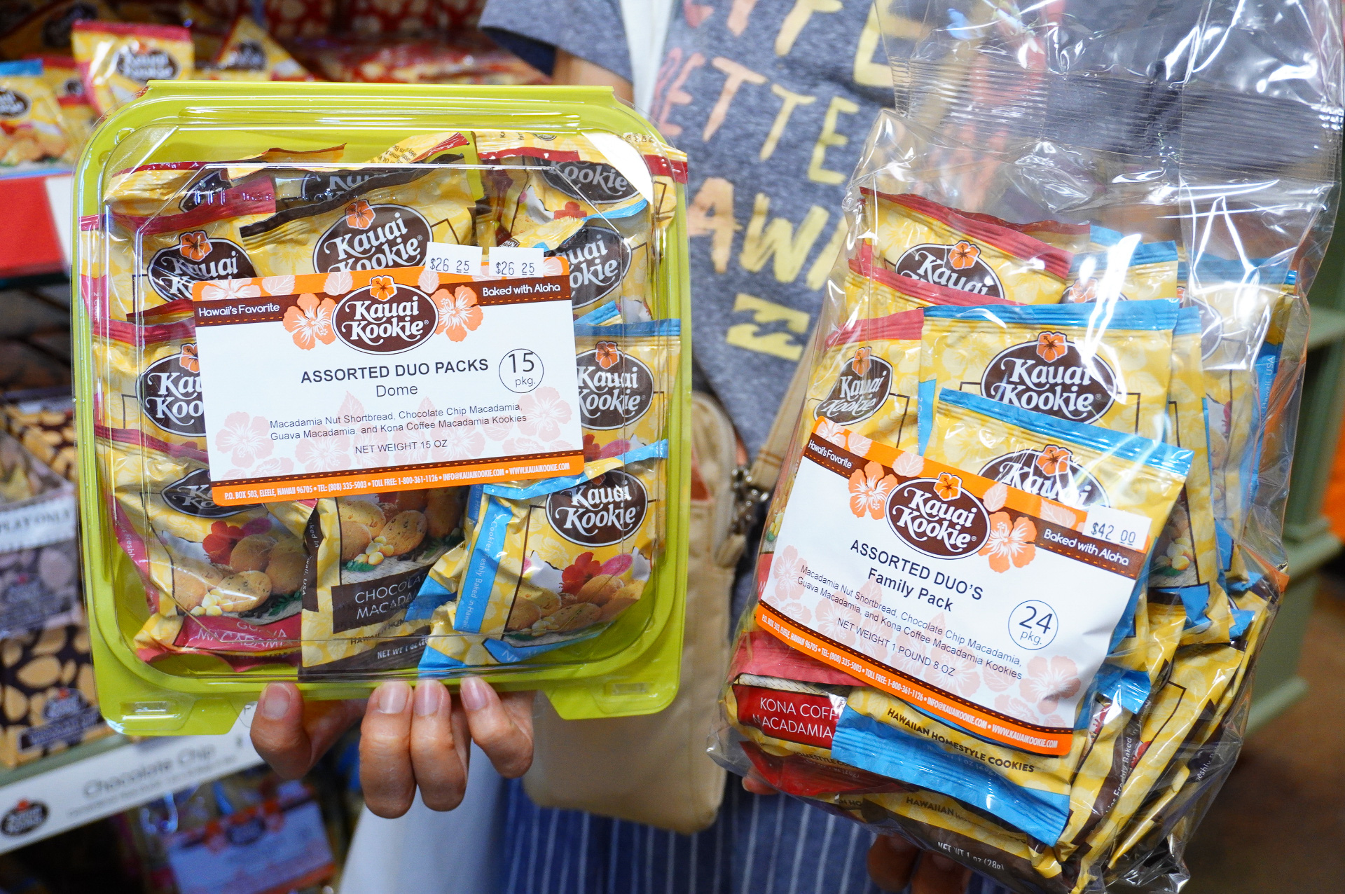 15袋入り（26ドル）や24袋入り（42ドル）はバラマキ土産に最適