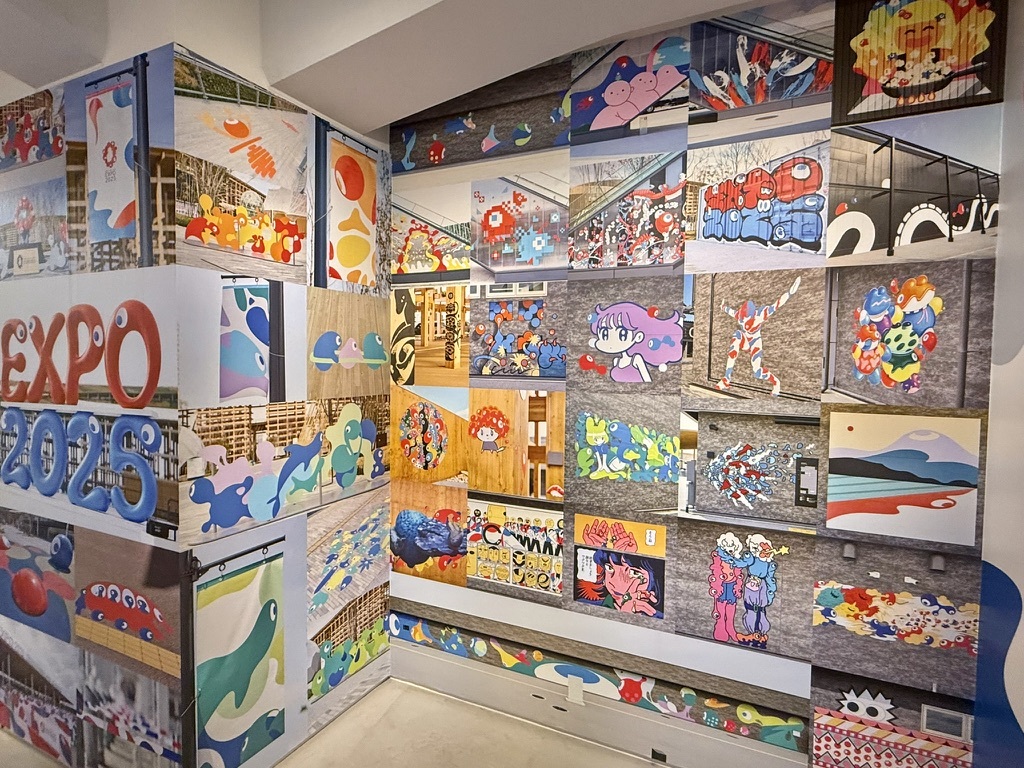 25以上のパビリオン・出展ブースに携わった乃村工藝社グループの実績と製作過程も公開するとのこと（写真は京都dddギャラリーの様子）