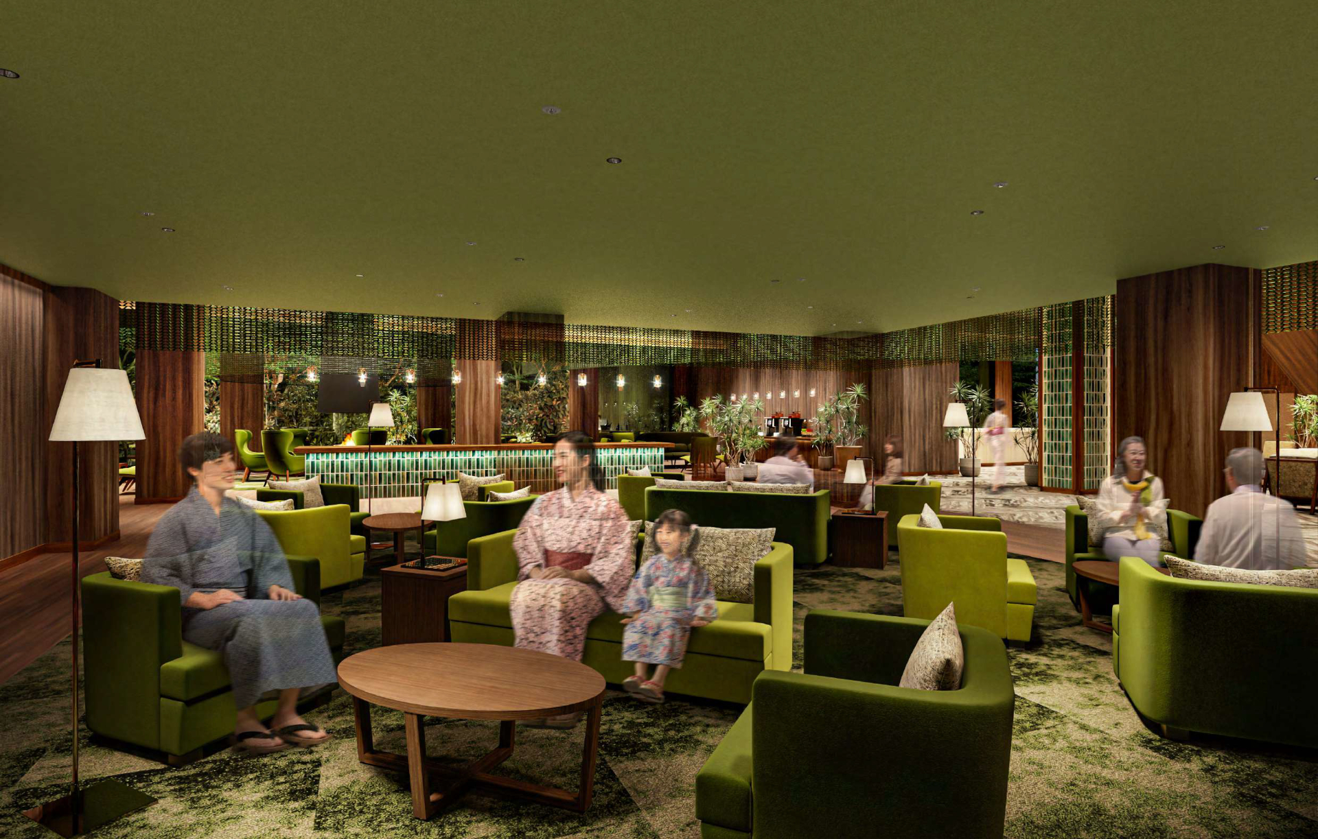 プレミアムラウンジではソフトドリンクやアルコールを無料で提供