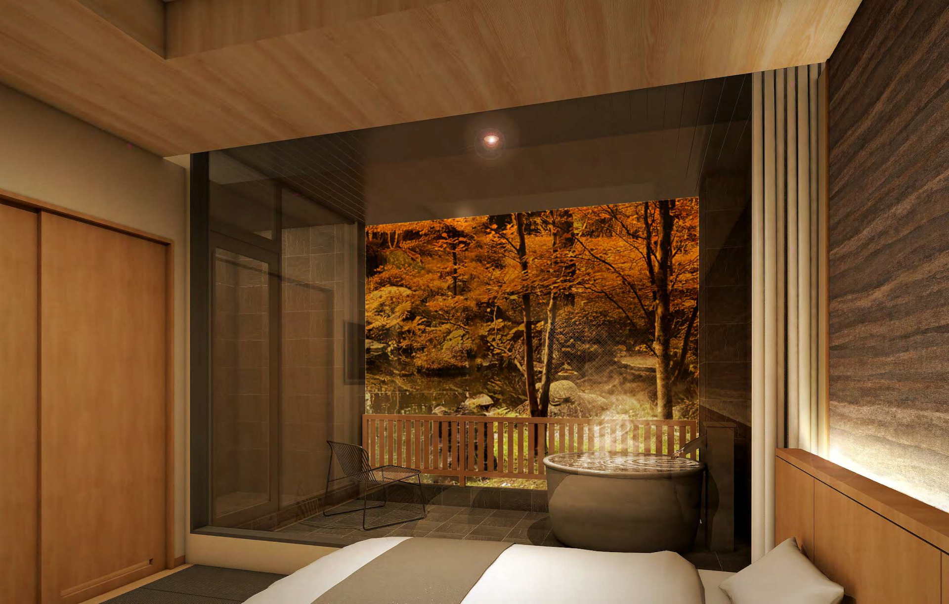 露天風呂付客室（お風呂は温泉ではない）