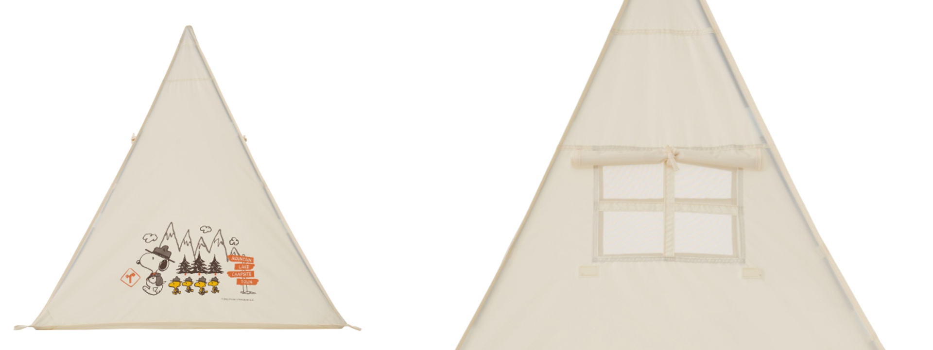 小窓から光や風を取り込みテント内は開放的。子供が遊んでいる姿を小窓から見守れるのも安心