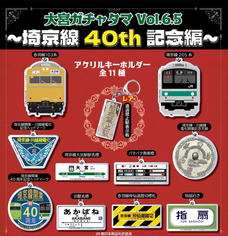 「大宮ガチャタマ Vol 6.5 〜埼京線 40th 記念編〜」（1回300円）