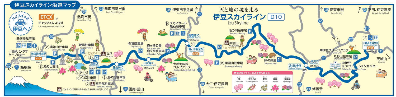 静岡県の伊豆スカイラインがETCXのキャッシュレス通行料金支払いに対応