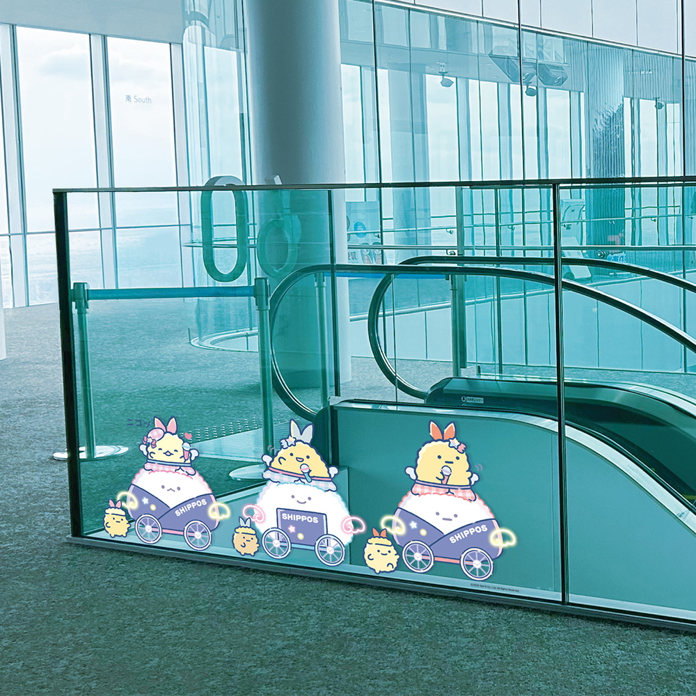 エスカレーターガラスラッピング
