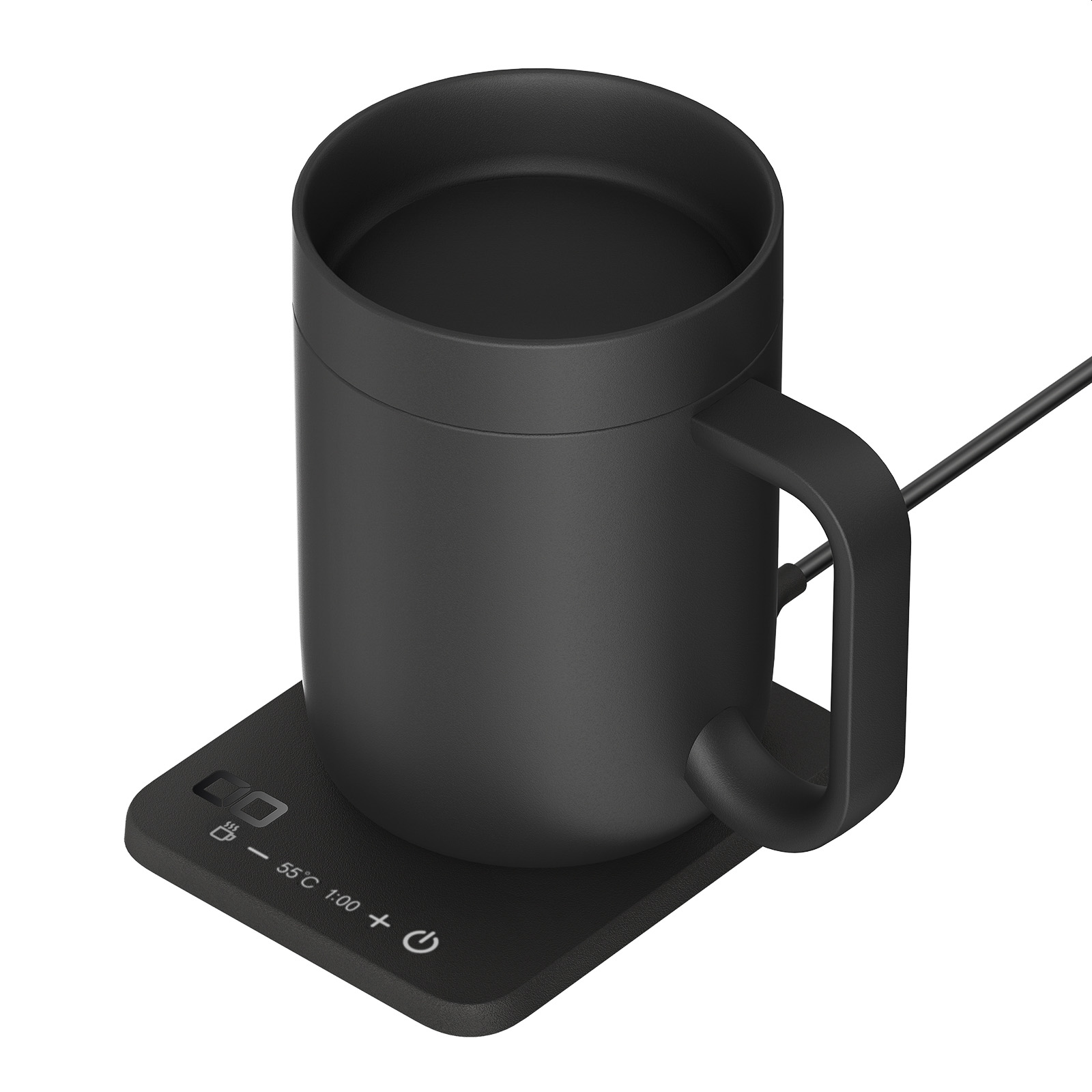 「MugWarmerII」は40～70℃で保温できるカップウォーマー（マグカップ付き）。Qi2のタイヤレス充電器にもなる