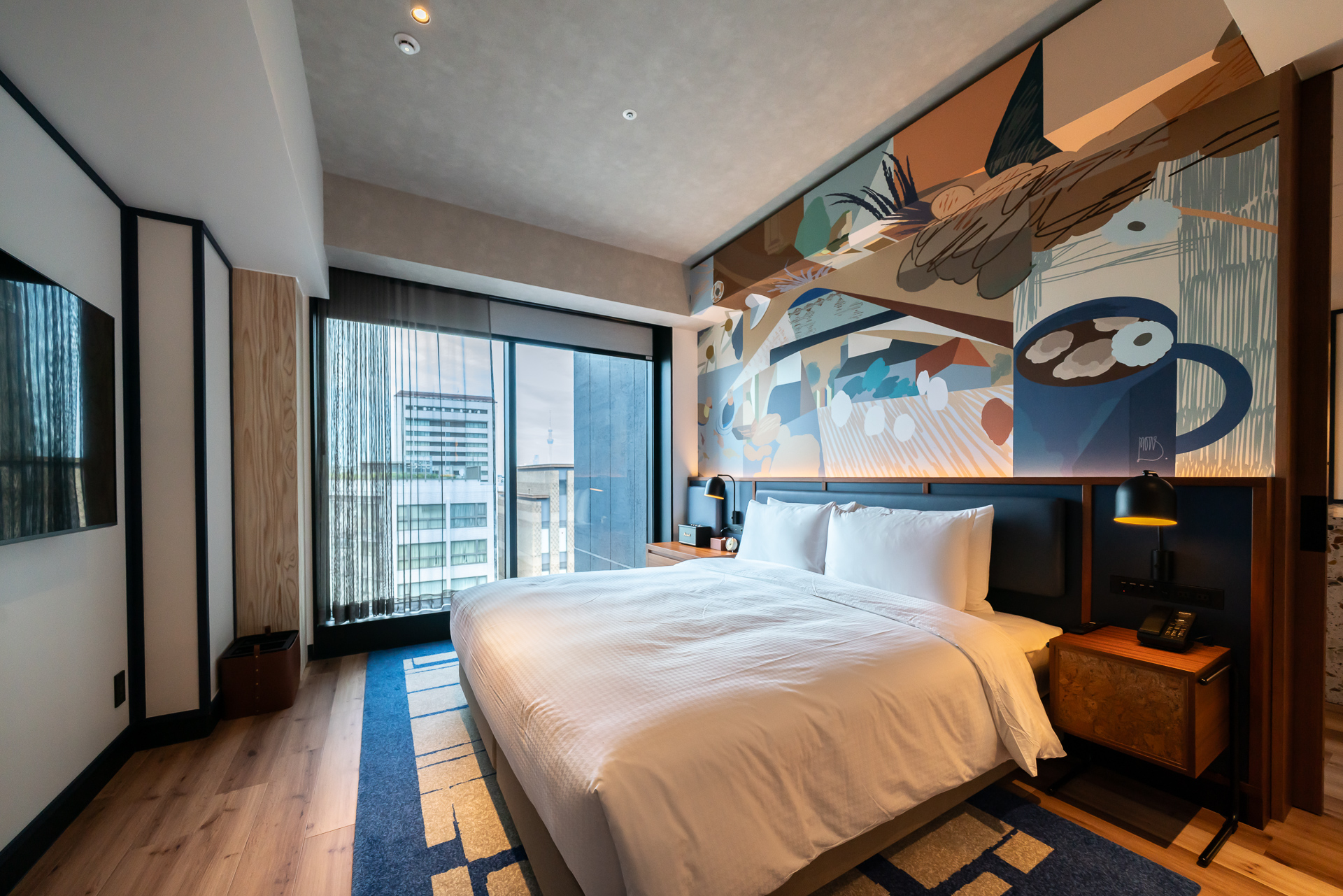 「スイートキング」のベッドルーム