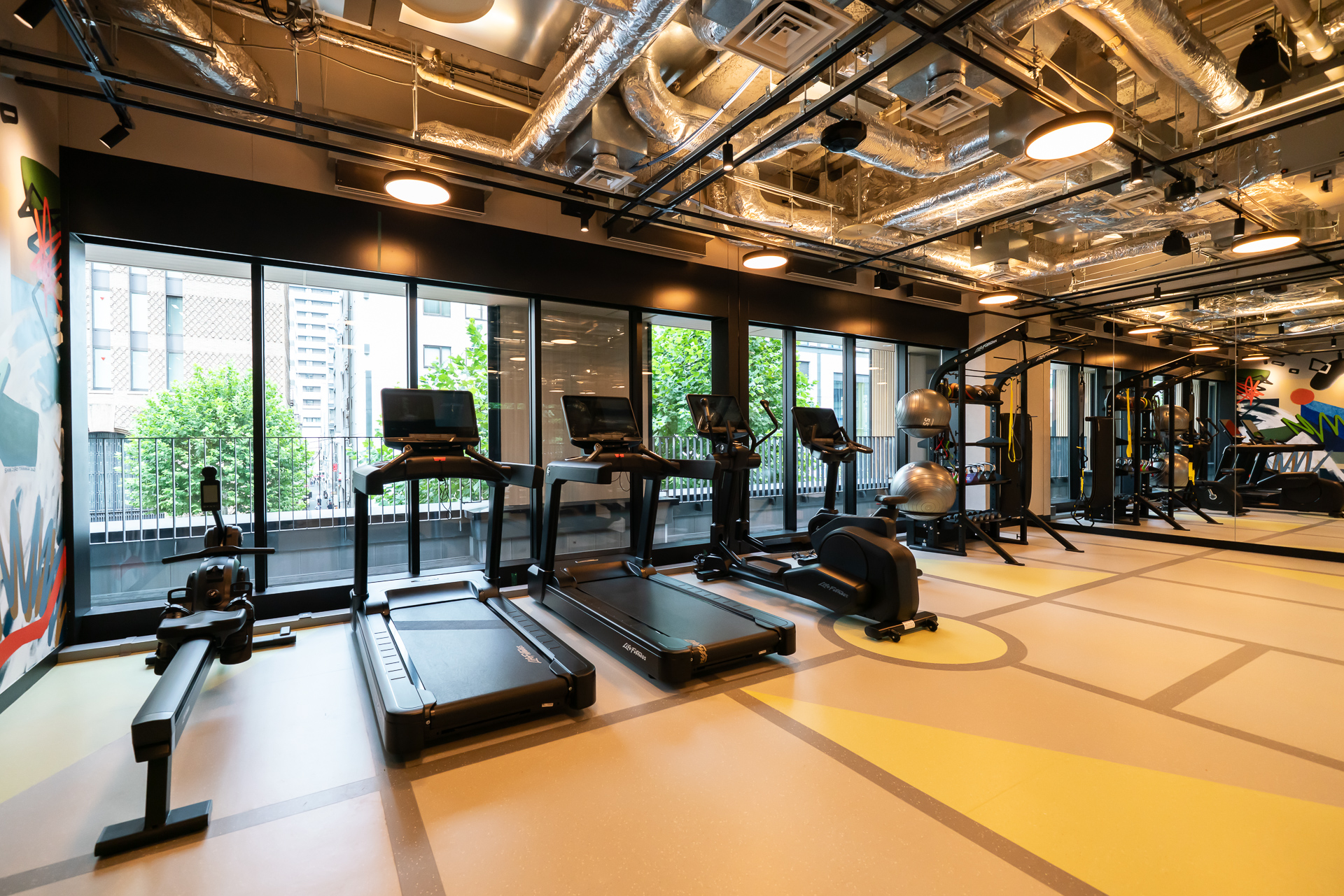 宿泊者が利用できるフィットネススタジオ