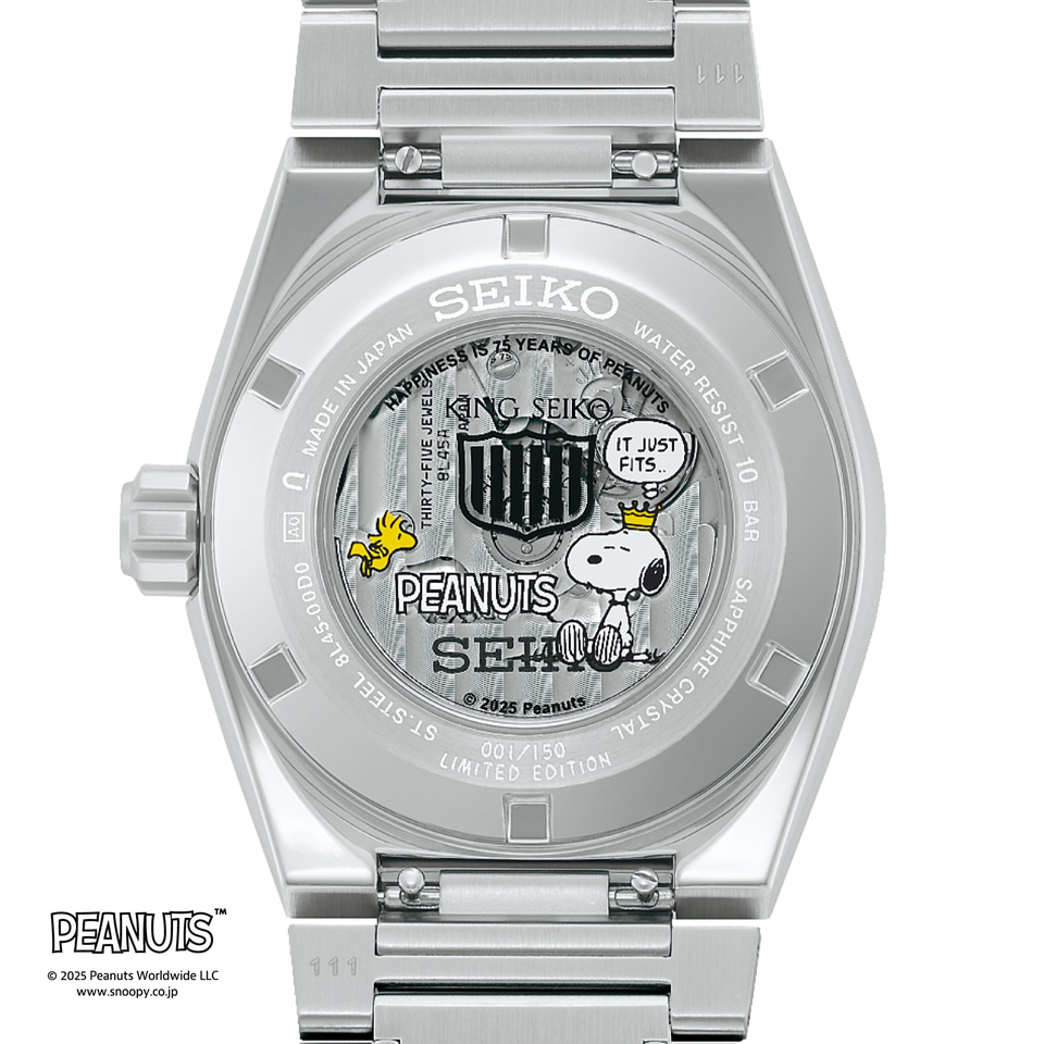 スヌーピー & ウッドストック 限定版 腕時計 limited 5000 キングセイコーにスヌーピーとウッドストックを描いた「PEANUTS