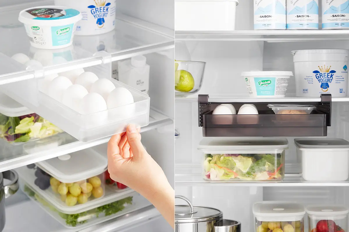 蔵庫中棚下高さ調節卵ラック