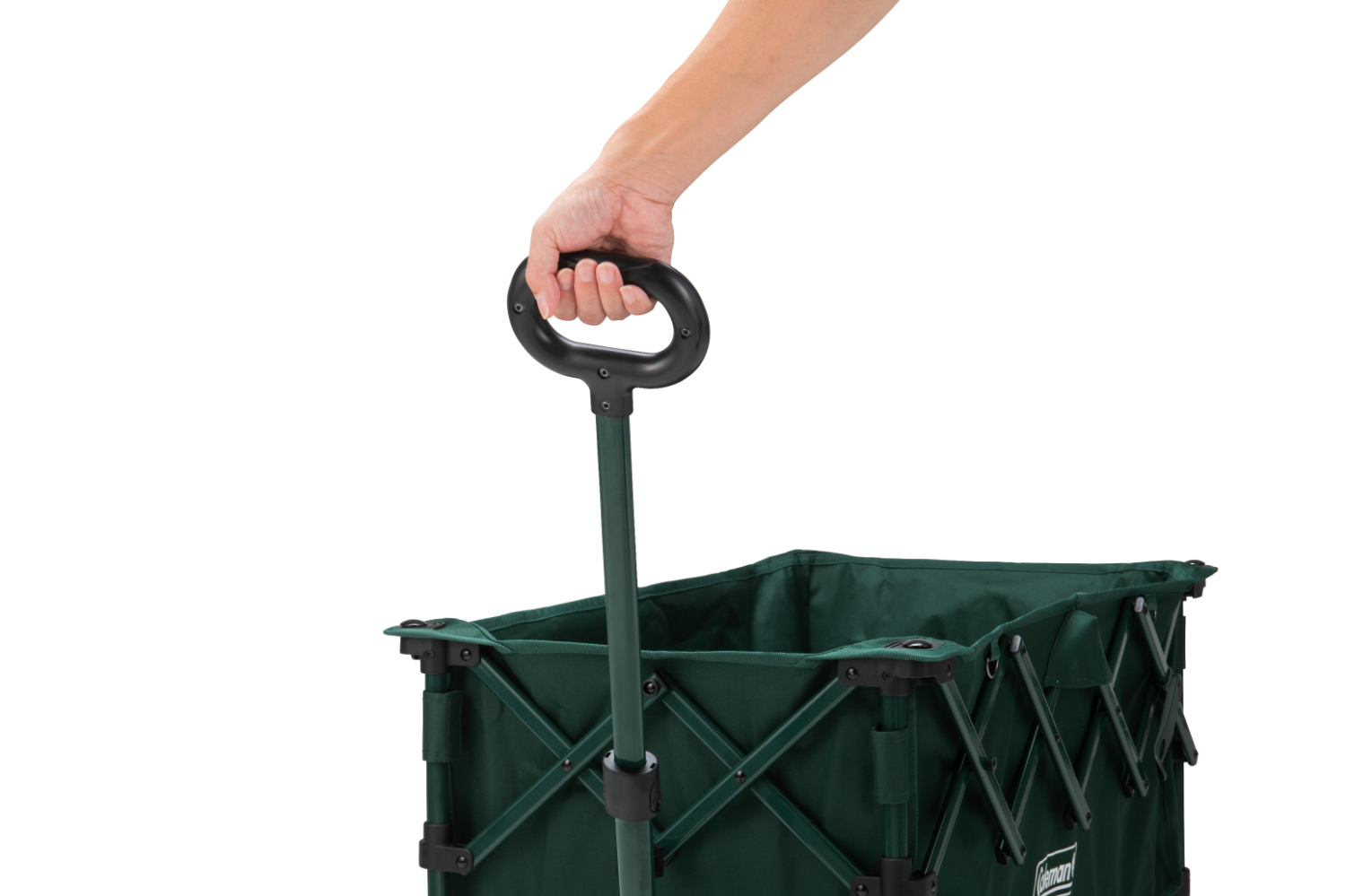 「125 リミテッドアウトドアワゴンNX（グリーン）」。サイズ約104×51×98cm（幅×奥行き×高さ）、収納時は約26×40×62cm、耐荷重100kg、重量約93kg