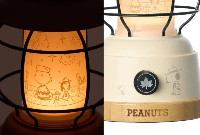 側面やグローブにはスヌーピーたちのイラスト