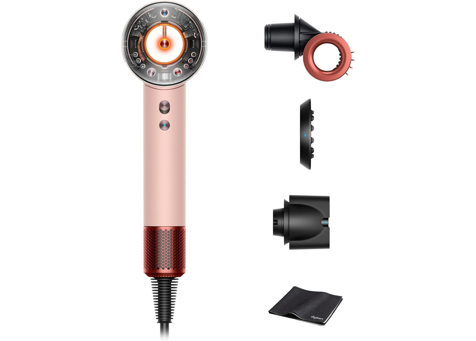 nural ヘアドライヤー 水色とオレンジ Dyson Supersonic Nural™ Shineヘアドライヤー ビンカブルー