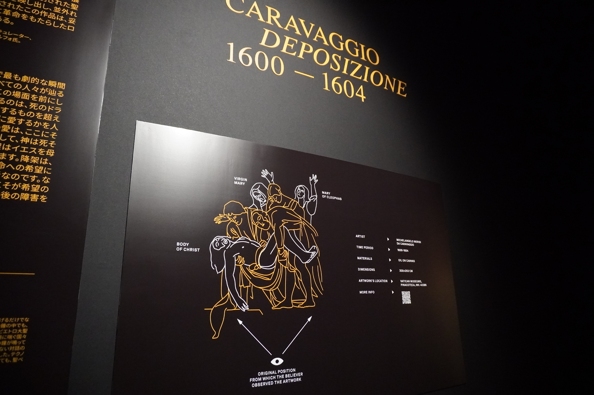 登場人物たちの解説パネル。目の前で見ると、それぞれの表情にも引き込まれる