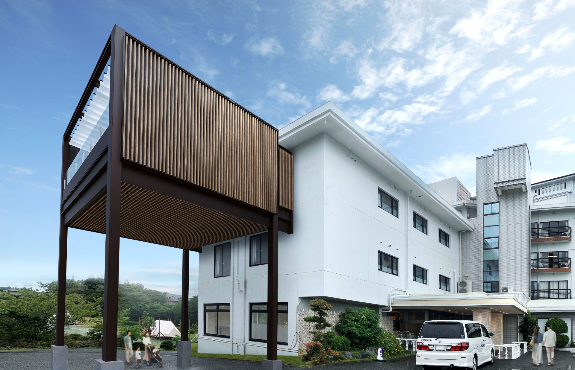 本館3階フロアに新設した露天風呂。英虞湾の景色を眺めながら温泉を楽しめる