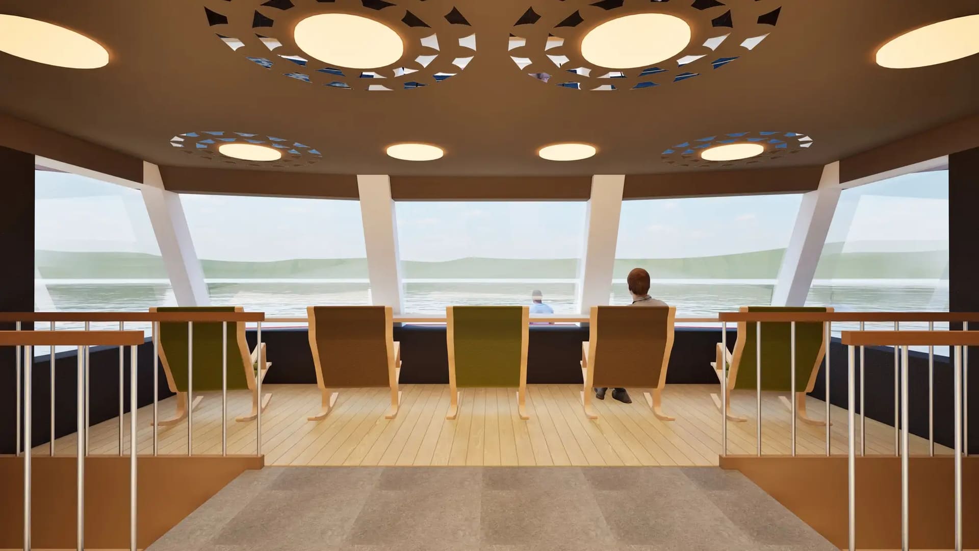 Second-floor passenger area