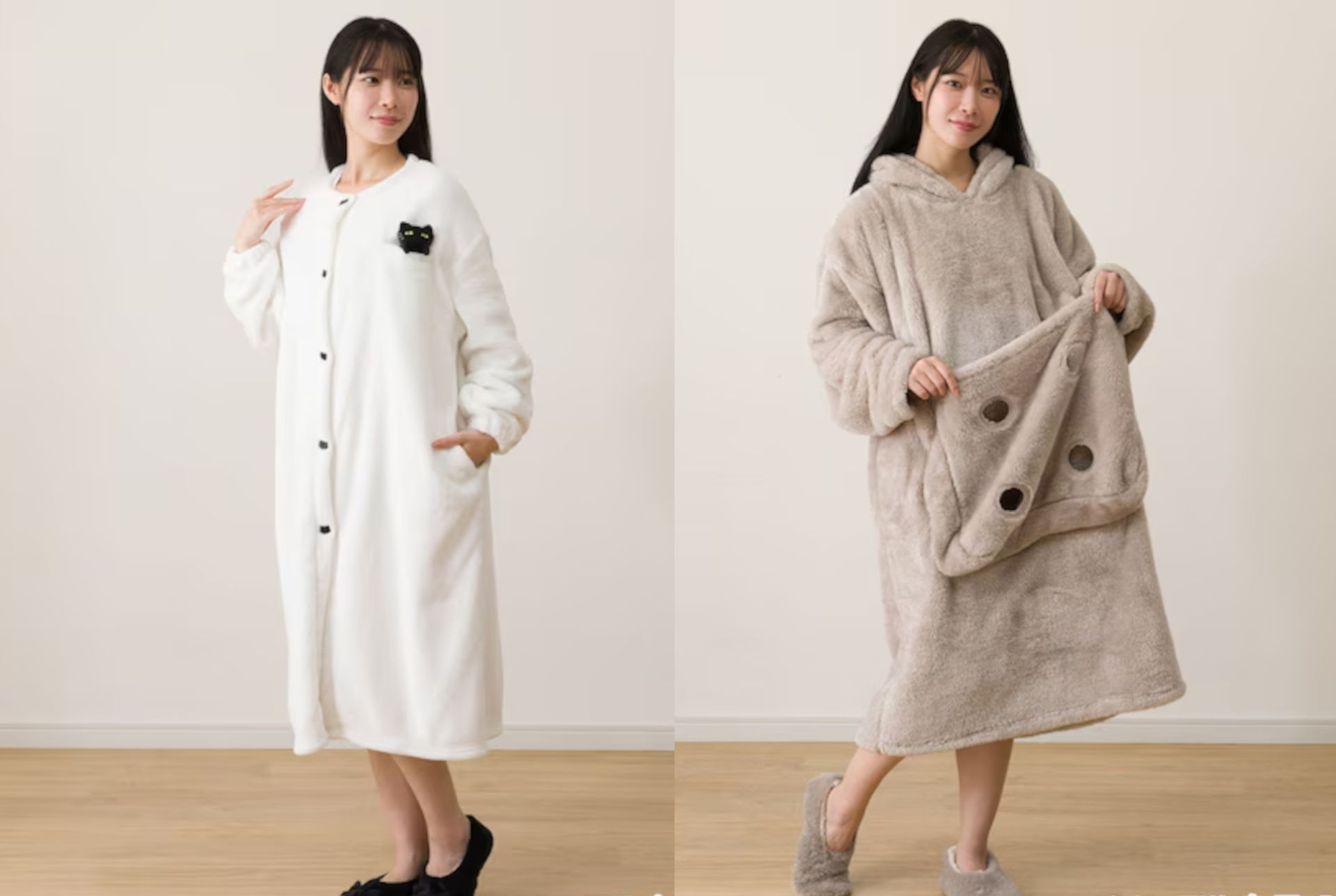 デコホームのルームウェア「着る毛布」に“ネコ”がかわいい新作