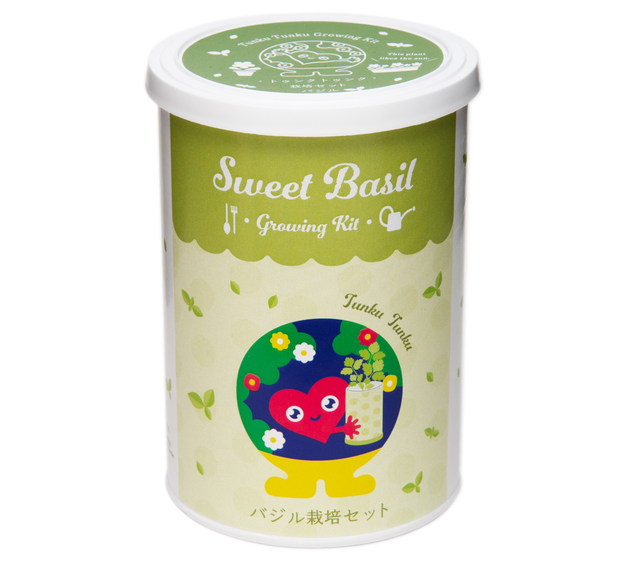 「バジル栽培セット」（1078円）。セット内容は紙管ポット、インナーポット、培養土、種、説明書