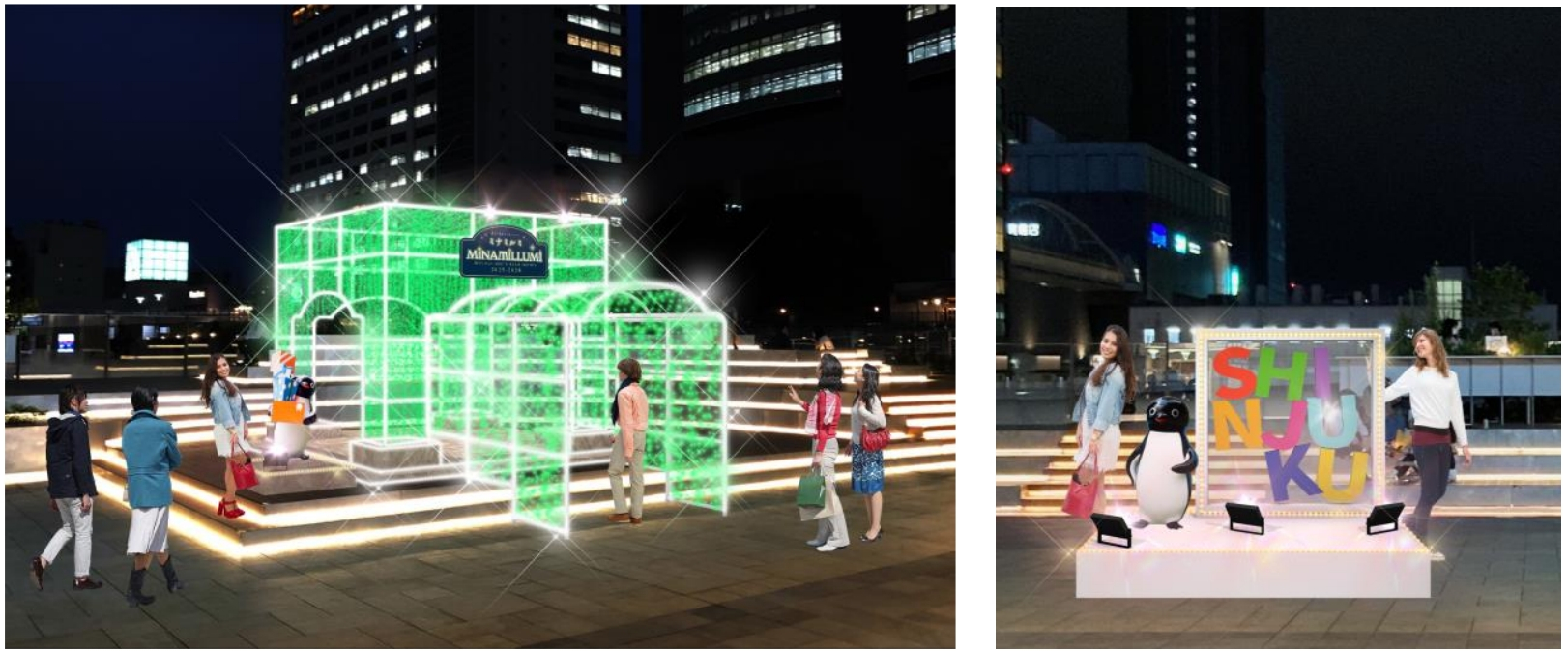 Suicaのペンギン広場「WELCOME to SHINJUKU ミナミルミ！」