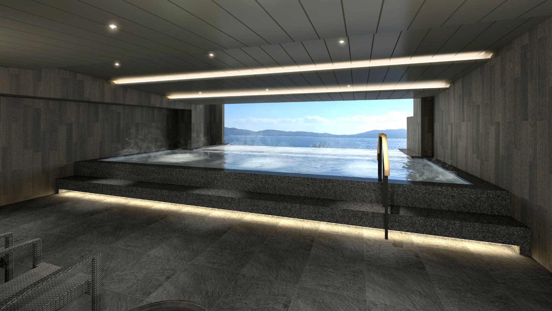 大浴場のインフィニティ露天風呂