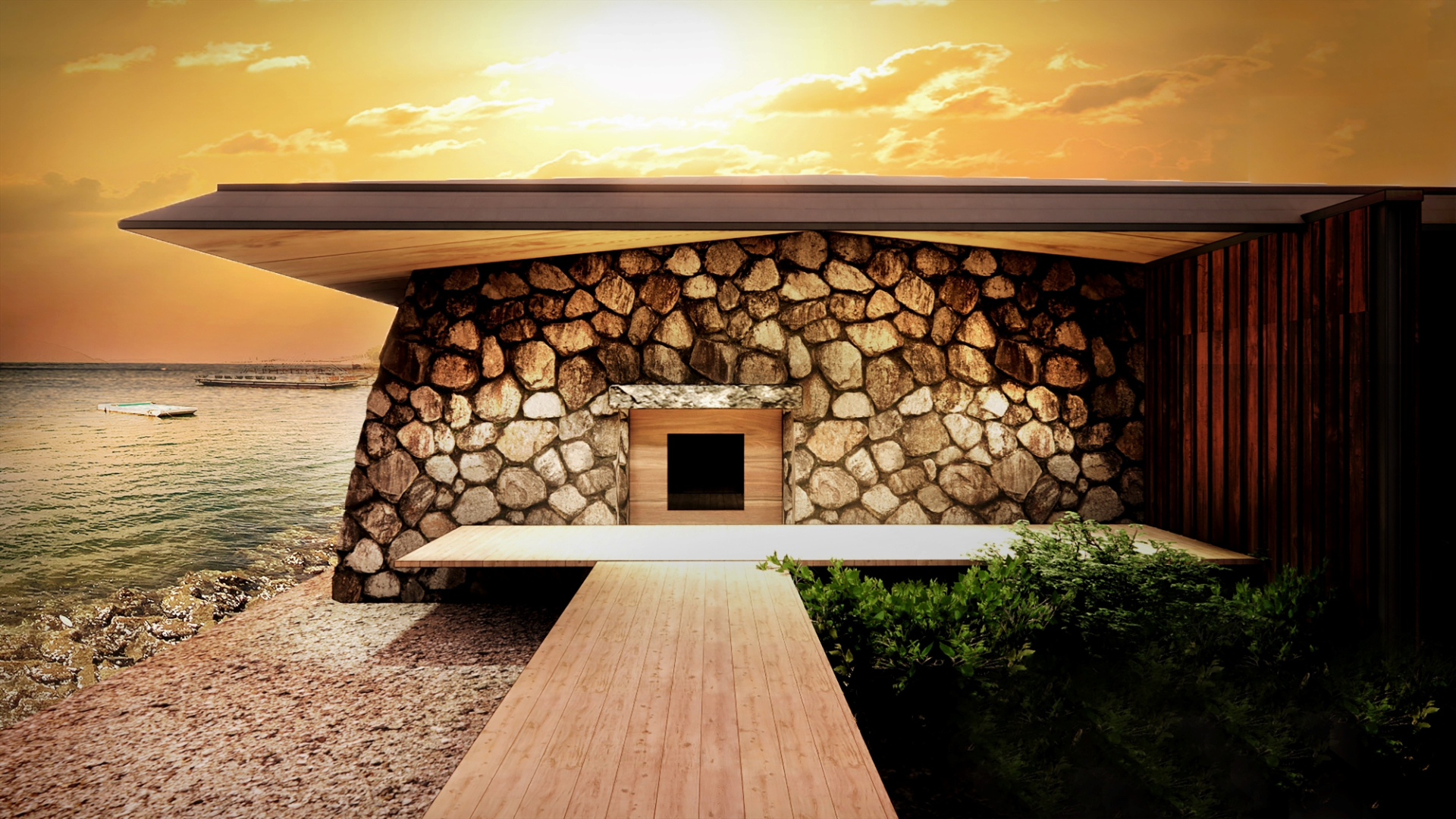 瀬戸内地域に古くから伝わる湯治文化「石風呂」を再現した温浴空間