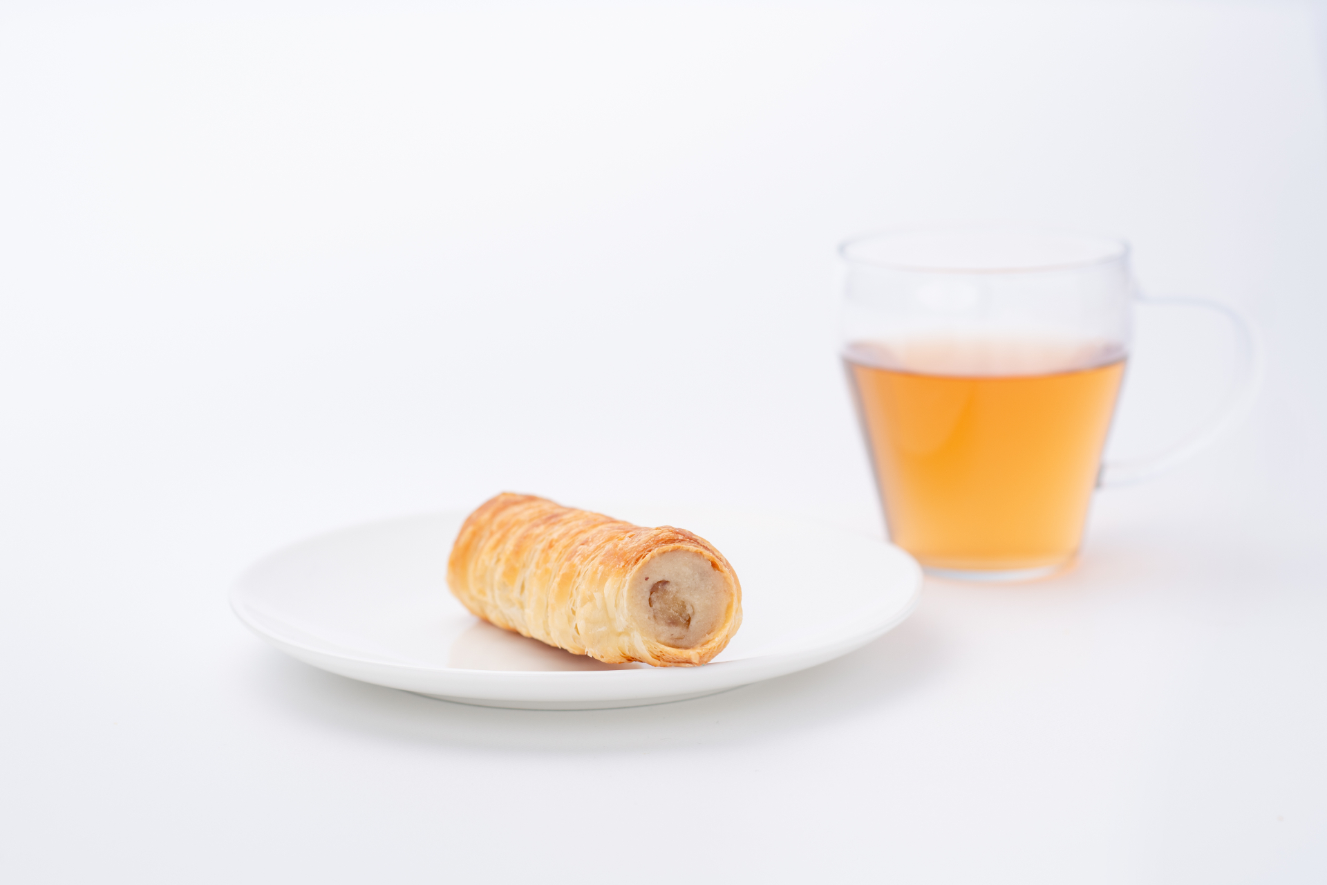 東武百貨店 船橋店初登場の「栗コルネ」あずき茶セット（イートイン・持ち帰り用単品）