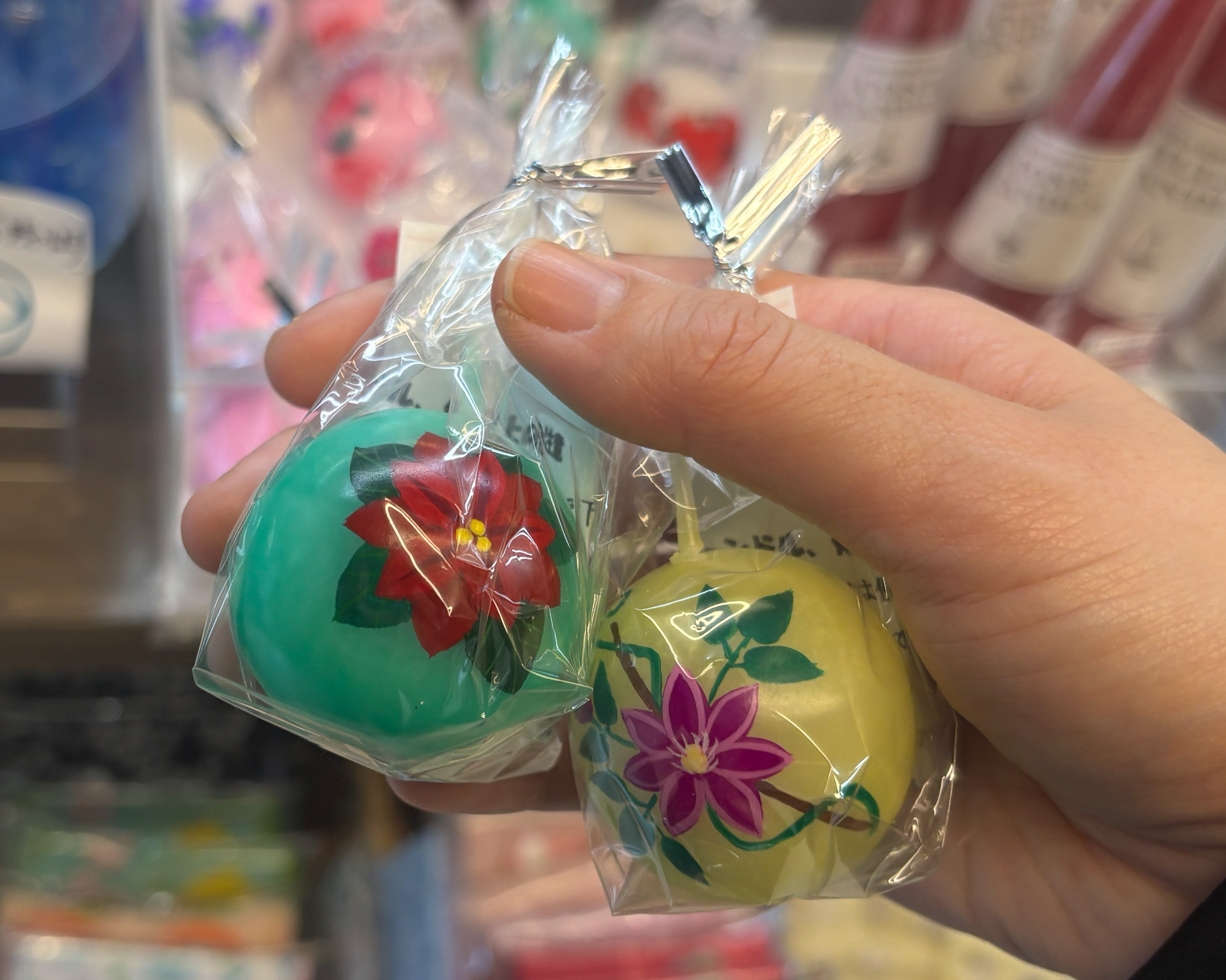 購入した丸ろうそく