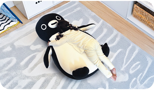 Yogiboのもちもちとした座り心地も味わえるという