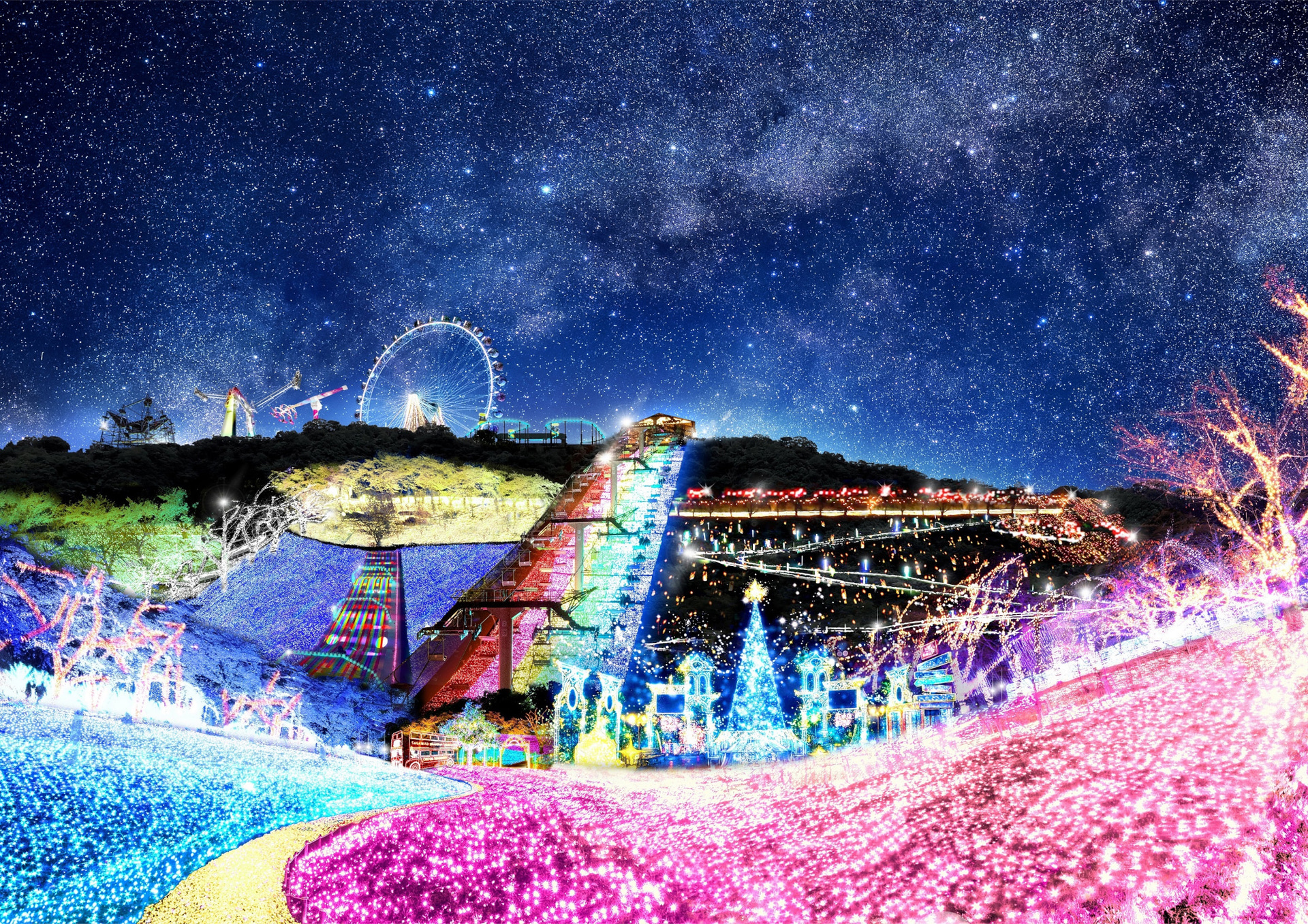 関東最大級600万球の光の絶景を楽しめる「さがみ湖イルミリオン」